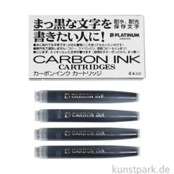 artWORKpen Nachfüllpatronen - Platinum Carbon Tinte Schwarz, 4 Stück