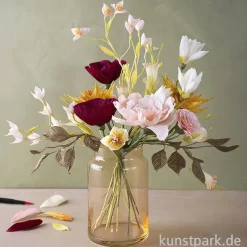 Bastelset - Blumenstrauß aus Krepppapier