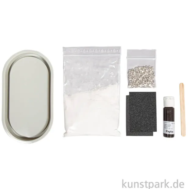 Bastelset Raysin Terrazzo-Untersetzer, 17,8 x 9,5 x 1,3 cm