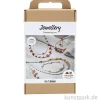 Bastelset Schmuck, Achat Perlenschmuck, Beige, Orange, Perlmuttweiß