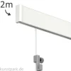 Bilderschienen-System Click Rail - Set 2m, weiß mit allem Zubehör