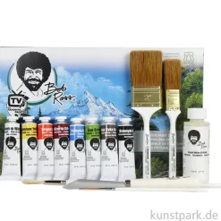 Bob Ross - MEISTER Malset mit Ölfarben, Pinseln und Zubehör