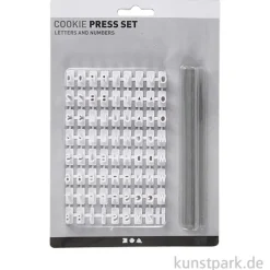Buchstaben- und Zahlen-Stempelset für Modelliermassen