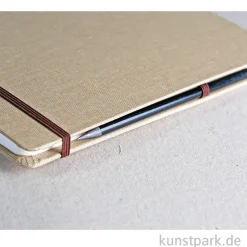 Clairefontaine Goldline Reisealbum, Natur-Leinen, 180 g/m², 32 Blatt