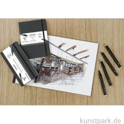 Clairefontaine Layout Skizzenbuch doppelseitig, 220g, 11 x 22 cm