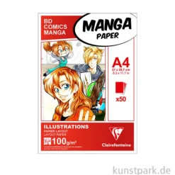 Clairefontaine Manga Block Illustrations, 100 g, 50 Blatt