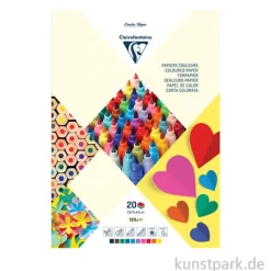 Clairefontaine Tonzeichenpapier, 10 Farben sortiert, 120 g, 20 Blatt