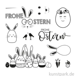 Clear Stamps - Frohe Ostern, 102,5 x 97 mm, 11 Motive