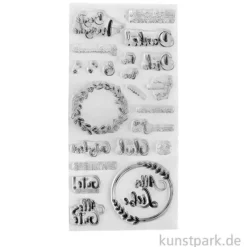 Clear Stamps - Viele Wünsche, 97 x 205 mm, 22 Motive