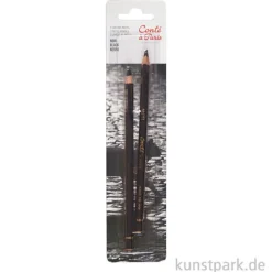 Conte Pastellstifte - 2 schwarze Stifte im Blister