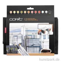 COPIC Marker Set 12 Architekturfarben im 24er Wallet
