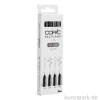 COPIC Multiliner Set - Grautöne, 2 Strichstärken, 0,3-0,5 mm