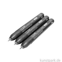 COPIC Multiliner Set - Schwarz, 3 Strichstärken, 0,05-0,3 mm