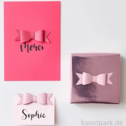 3D Sticker - Schleifen, Glitter, 4 Aufkleber