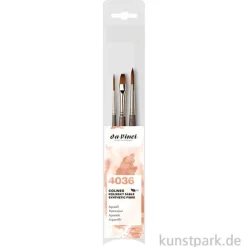 da Vinci COLINEO Aquarellpinsel Set mit 3 Pinseln