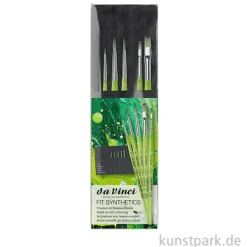 da Vinci FIT SYNTHETICS Set mit 5 Pinseln in Baumwolltasche