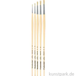 da Vinci SYNTHETIC BRISTLE Set mit 5 runden Borstpinseln