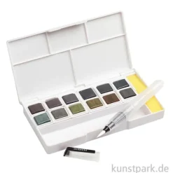 Derwent GRAPHITINT Aquarellkasten mit 12 Farben und Zubehör