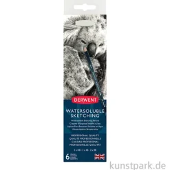 Derwent SKETCHING Water, 6 Graphitstifte mit Anspitzer im Metalletui