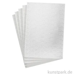 Designkarton Silber - Liebe, Glaube, Hoffnung, DIN A4, 5 Blatt, 200g