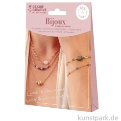 DIY Schmuck Bastelset - Armbänder + Halsketten mit Steinen, Gold