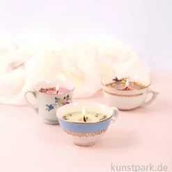 DIY Set - Kerzen mit bunten Blumen