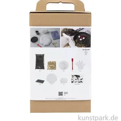 DIY Set - Muschelschale + Deko Gießen, Schwarz, Gold