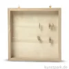 3D-Rahmen aus Holz mit Schiebedeckel aus Plexiglas, Größe 23x23 cm