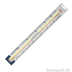 Dreikant Lineal mit 6 Maßstäben
