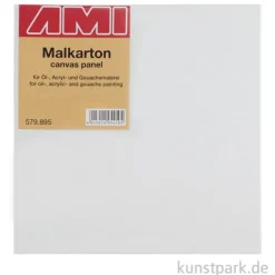 Eckiger Malkarton mit Maltuch bespannt 60 x 60 cm