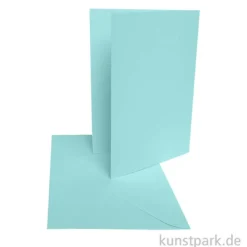 Einladungskarten + Kuverts, 6er Set, Mint