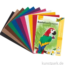 E-Wellpappe zum Basteln, 25 x 35 cm, 10 Blatt farbig sortiert