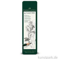 Faber-Castell 9000, 6 Bleistifte im Metalletui