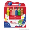 Faber-Castell Grippy Buntstifte für Kinder, 6er Set mit Spitzer