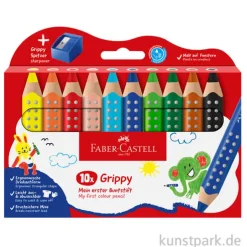 Faber-Castell Grippy Buntstifte für Kinder, 10er Set mit Spitzer