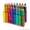 Faber-Castell Grippy Buntstifte für Kinder, 16er Set mit Spitzer