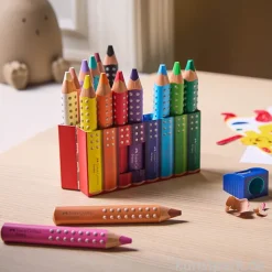 Faber-Castell Grippy Buntstifte für Kinder, 16er Set mit Spitzer