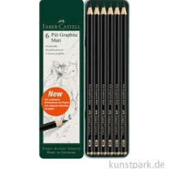 Faber-Castell Pitt Graphite Matt - 6 Stifte im Metalletui
