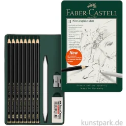 Faber-Castell Pitt Graphite Matt - 11teilig im Metalletui