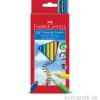 Faber-Castell TRIANGULAR Jumbo, 10 Buntstifte mit Spitzer im Kartonetui