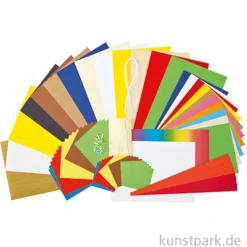 Folia Bastelpapier-Koffer Ganzjahr, 110-teilig