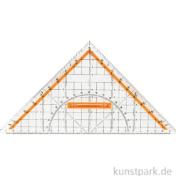 Geodreieck Kunststoff mit abnehmbaren Griff, 22 cm