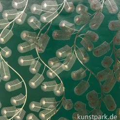 Geschenkpapier - Christmas Rocks, Tannenzweige, Grün, 200 x 70 cm
