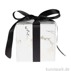 Geschenkpapier - Nostalgic Christmas, Weiß, Kränze, 200 x 70 cm