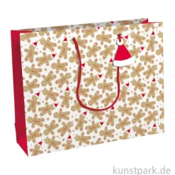 Geschenktasche Lebkuchen, Kraft, 37,3 x 11,8 x 27,5 cm