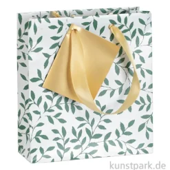 Geschenktasche Premium Smaragd mit Anhänger, 12 x 4,5 x 13,5 cm