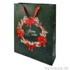 Geschenktüte - Christmas, Schleifen, Kranz, 33 x 45 x 10 cm