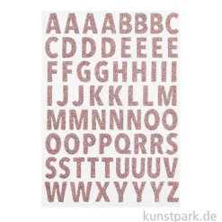 Glitzer Sticker - Buchstaben, Groß, Rosegold