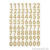 Glitzer Sticker - Zahlen, Gold