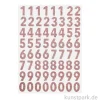 Glitzer Sticker - Zahlen, Rosegold